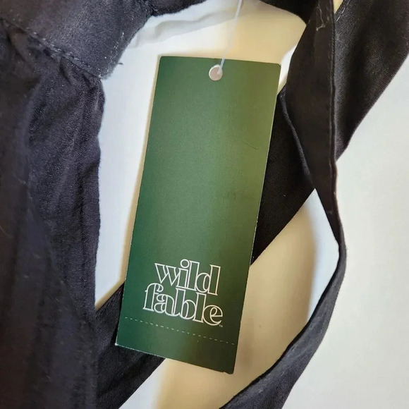 Women's WILD FABLE Target Tie Back Mini Fit & Flare Dress SZ XXS Black Minimalis - Picture 13 of 14